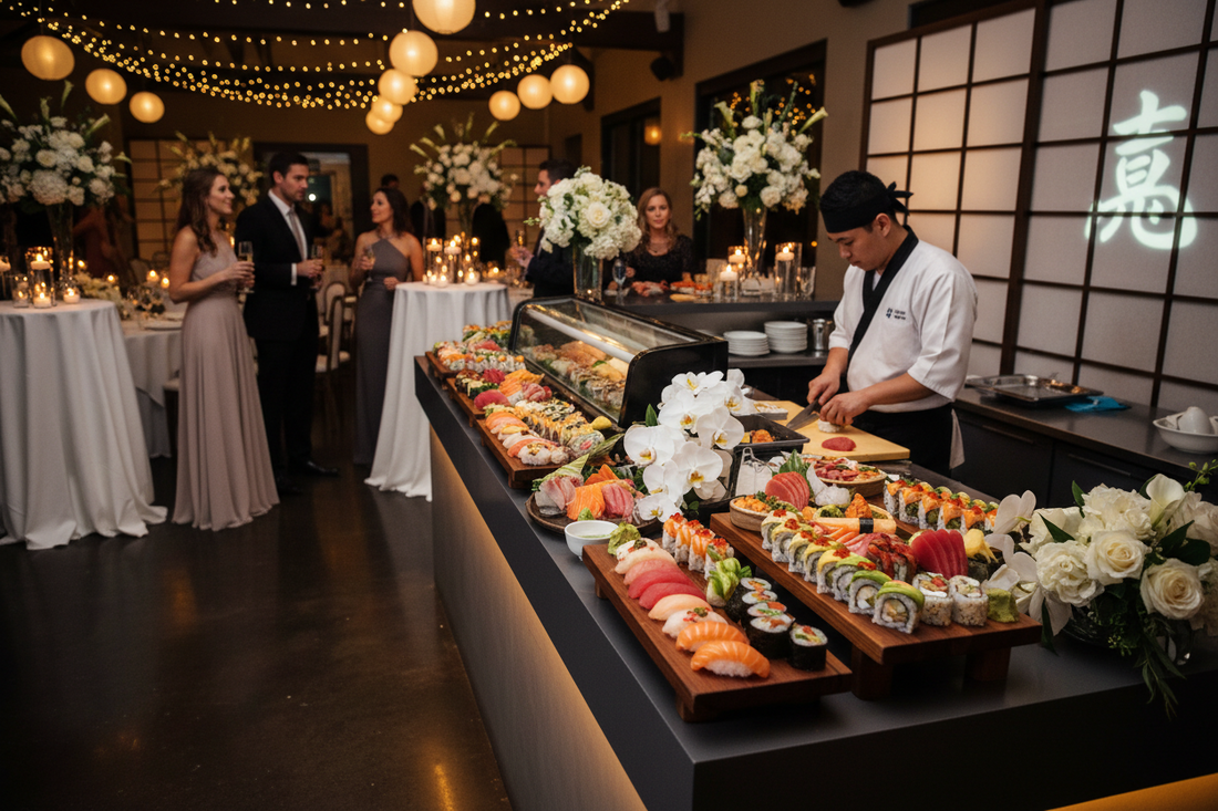 Sushi Bar la Nuntă: Tot ce trebuie să știi (Prețuri, Cantități și Meniu)