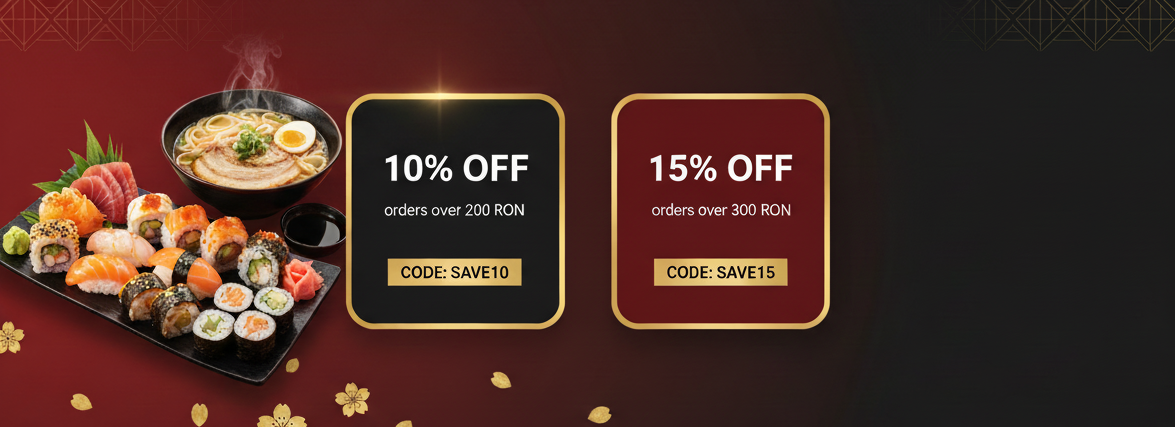 Banner promoțional cu reduceri progresive